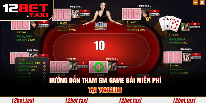 Hướng dẫn tham gia game bài miễn phí tại 789club Hướng dẫn tham gia game bài miễn phí tại 789club